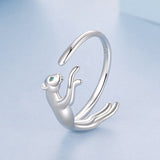 925 Sterling Silver Ring with Pavé Setting CZ in White Gold Plating
