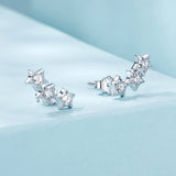 925 Sterling Silver Pavé Setting CZ Earrings for Women