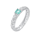 925 Sterling Silver Pavé Set CZ Ring in Size 6 for Women