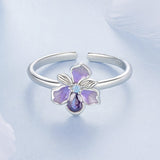925 Sterling Silver Pavé Set CZ Enamel White Gold Plated Nano Opal Pendant Ring