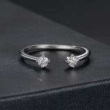 925 Sterling Silver Moissanite Ring Size E for Women