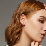 925 Sterling Silver Earrings 0.7*1.2cm for Women