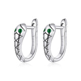 925 Sterling Silver Plated Platinum CZ Earrings for Women