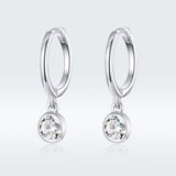 925 Sterling Silver Gold Plated Pavé Setting CZ Earrings for Women