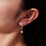 925 Sterling Silver Moissanite 1.00 Carat Earrings for Women