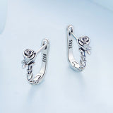 925 Sterling Silver Earrings with Oxidized Finish for Women