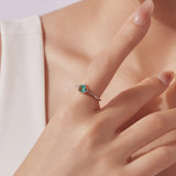 925 Sterling Silver White Gold Plated Transparent Glass Turtle Ring