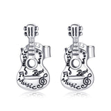 925 Sterling Silver & Oxidized Silver Earrings for Women - 1.3*0.6cm