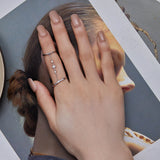 925 Sterling Silver Plated CZ Ring 30mm Chain Length, 1.7mm Width for Women