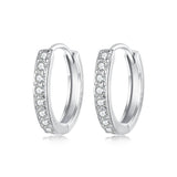 925 Sterling Silver Pavé Setting Gold Plated Earrings for Women
