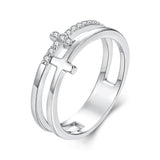 925 Sterling Silver Moissanite Engagement Ring for Women Size 6