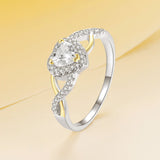 925 Sterling Silver & Plated White Gold 1.7mm CZ Ring Size 7.0 for Women