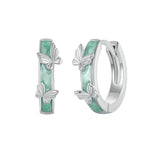 925 Sterling Silver Earrings with Enamel Process and Platinum Plating for Women
