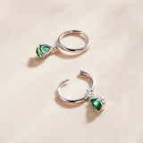 925 Sterling Silver Earrings with Pavé Setting CZ