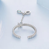 925 Sterling Silver Ring with Pavé Setting and CZ for Women