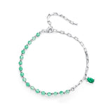 925 Sterling Silver Bracelet with Pavé Setting CZ - 210mm - for Women
