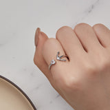925 Sterling Silver Plated Platinum Ring with Pavé Setting for Men