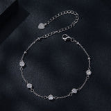 925 Sterling Silver 3mm Moissanite Bracelet for Women