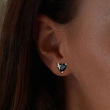 925 Sterling Silver Earrings with Pavé Setting and CZ