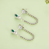 925 Sterling Silver Earrings with CZ in White Gold Plating