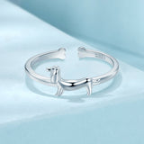925 Sterling Silver Oxidized Silver 1.6mm Ring for Women