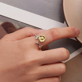 925 Sterling Silver Plated White Gold Ring for Women