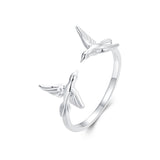 925 Sterling Silver Ring with White Gold Plating, 1.5mm Width