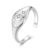 925 Sterling Silver Pavé White Gold Plated CZ Rings - Width 0.2-0.8cm