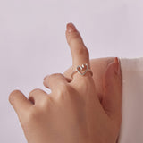 925 Sterling Silver Oxidized Silver Heart Ring for Women