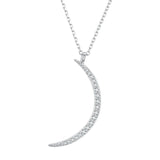 925 Sterling Silver Adjustable CZ Pendant Necklace for Women