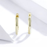 925 Sterling Silver Plated Black Gold Earrings for Women