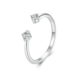 925 Sterling Silver Moissanite Ring Size E for Women