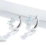 925 Sterling Silver Earrings with Translucent Opal