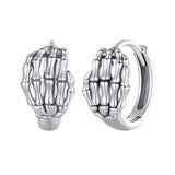925 Sterling Silver Oxidized Earrings 12x7mm for Women