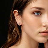 925 Sterling Silver Moissanite Earrings 1.3cm for Women