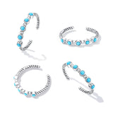925 Sterling Silver Turquoise Oxidized Silver Ring