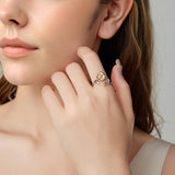 925 Sterling Silver Plated White Gold Ring for Women