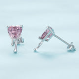 925 Sterling Silver CZ Earrings with Pavé Setting for Women