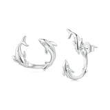 S925 Sterling Silver Rose Gold Plated Zircon Earrings