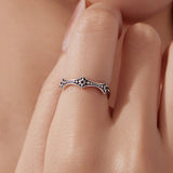 925 Sterling Silver Ring with Pavé Setting CZ, Size 6.0