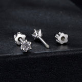 925 Sterling Silver 0.5 Carat Moissanite Earrings for Women