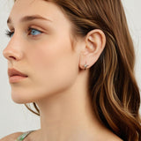 925 Sterling Silver Oxidized Silver Earrings 1.2*1.5cm for Women