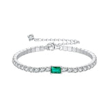 925 Sterling Silver 145+65mm Pavé Setting CZ Bracelet