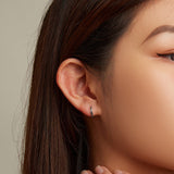925 Sterling Silver Oxidized Pavé CZ Earrings