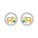 925 Sterling Silver Earrings with CZ in White Gold Plated for Women