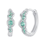 925 Sterling Silver Pave Setting CZ Earrings for Women