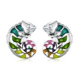 S925 Sterling Silver Enamel Earrings for Women