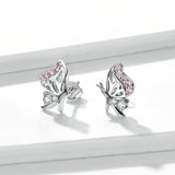 925 Sterling Silver Earrings with CZ in Pavé Setting