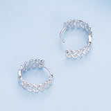 925 Sterling Silver Earrings with Platinum Plating for Women