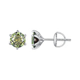 925 Sterling Silver Moissanite 1.00 Carat Earrings Size 7.0mm for Women